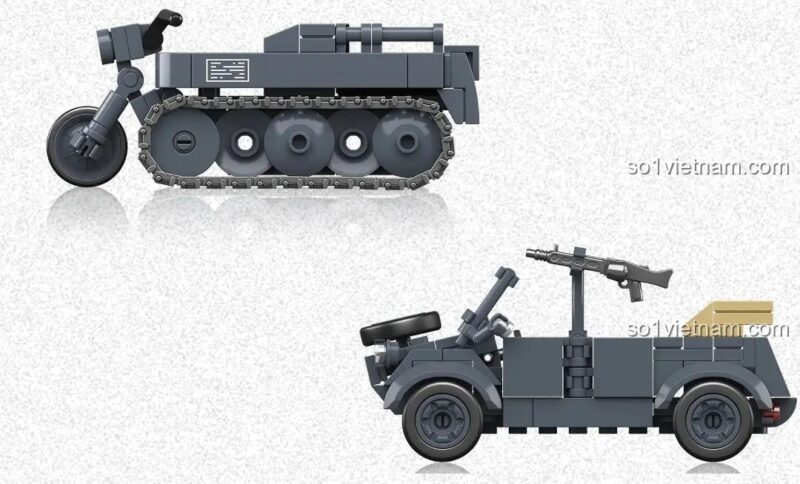 Đồ chơi mô hình Xe quân sự Đức, chi tiết cao, đồ chơi lắp ráp cho con trai 6 tuổi, giá tiết kiệm.