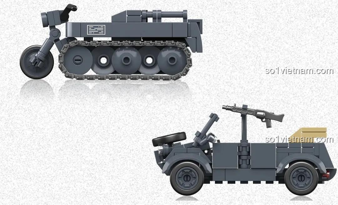 Đồ chơi mô hình Xe quân sự Đức, chi tiết cao, đồ chơi lắp ráp cho con trai 6 tuổi, giá tiết kiệm.