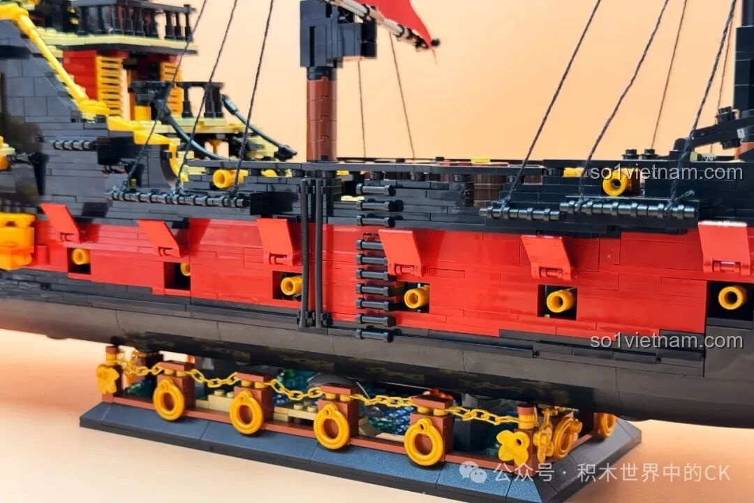 Nhân vật minifigure bộ xương cầm đuốc của Thuyền Cướp Biển Phantom Queen ZHEGAO 653001