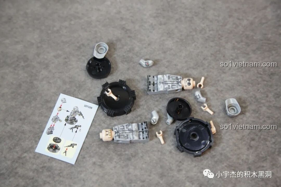 Toàn bộ 8 minifigures của bộ lắp ghép SEMBO Lưu Lạc Địa Cầu 2, các nhân vật chính từ phim.