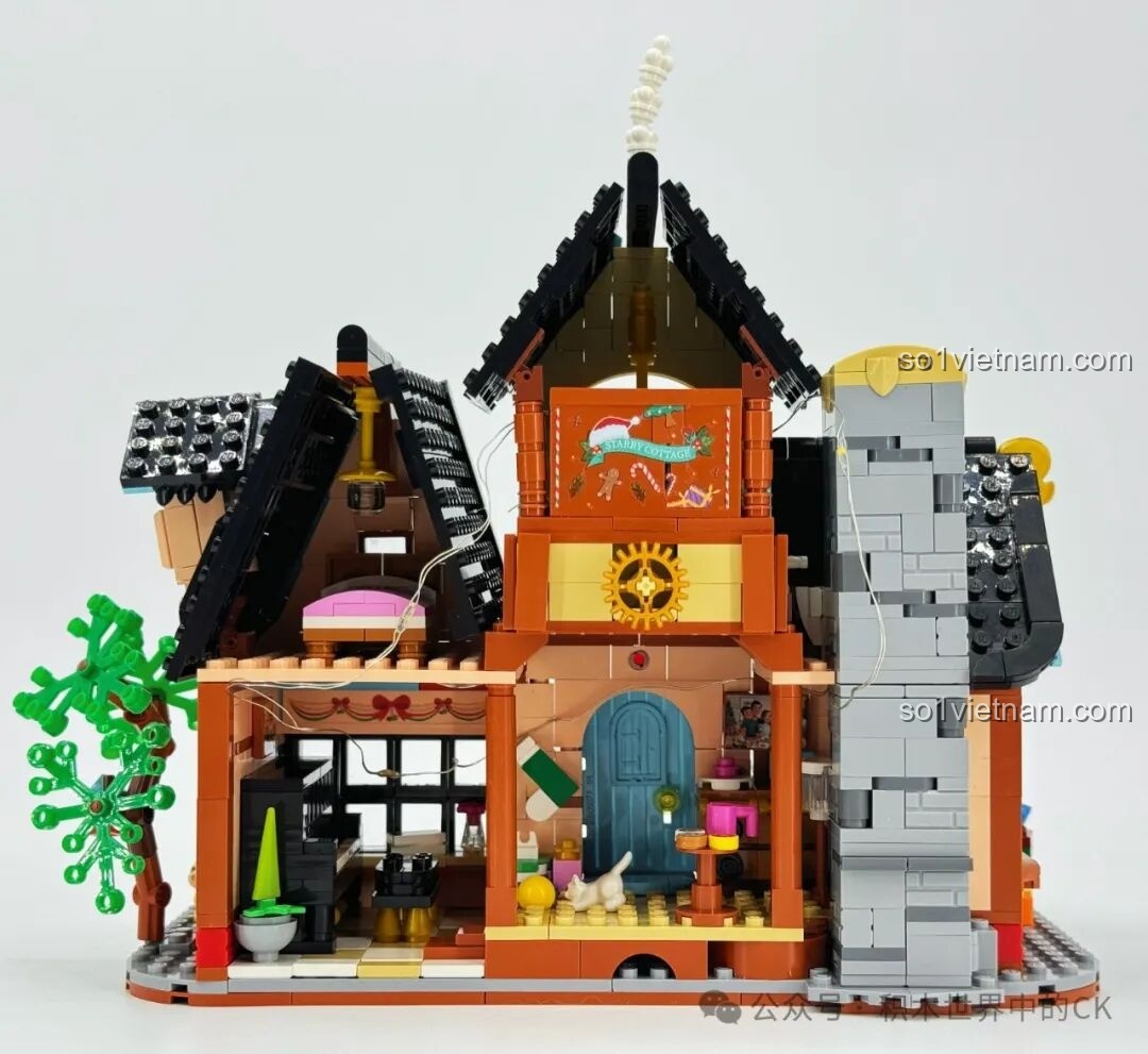 Một góc nhìn khác về nội thất của Ngôi Nhà Tinh Tú ZHEGAO 613005, tập trung vào không gian sinh hoạt chung.