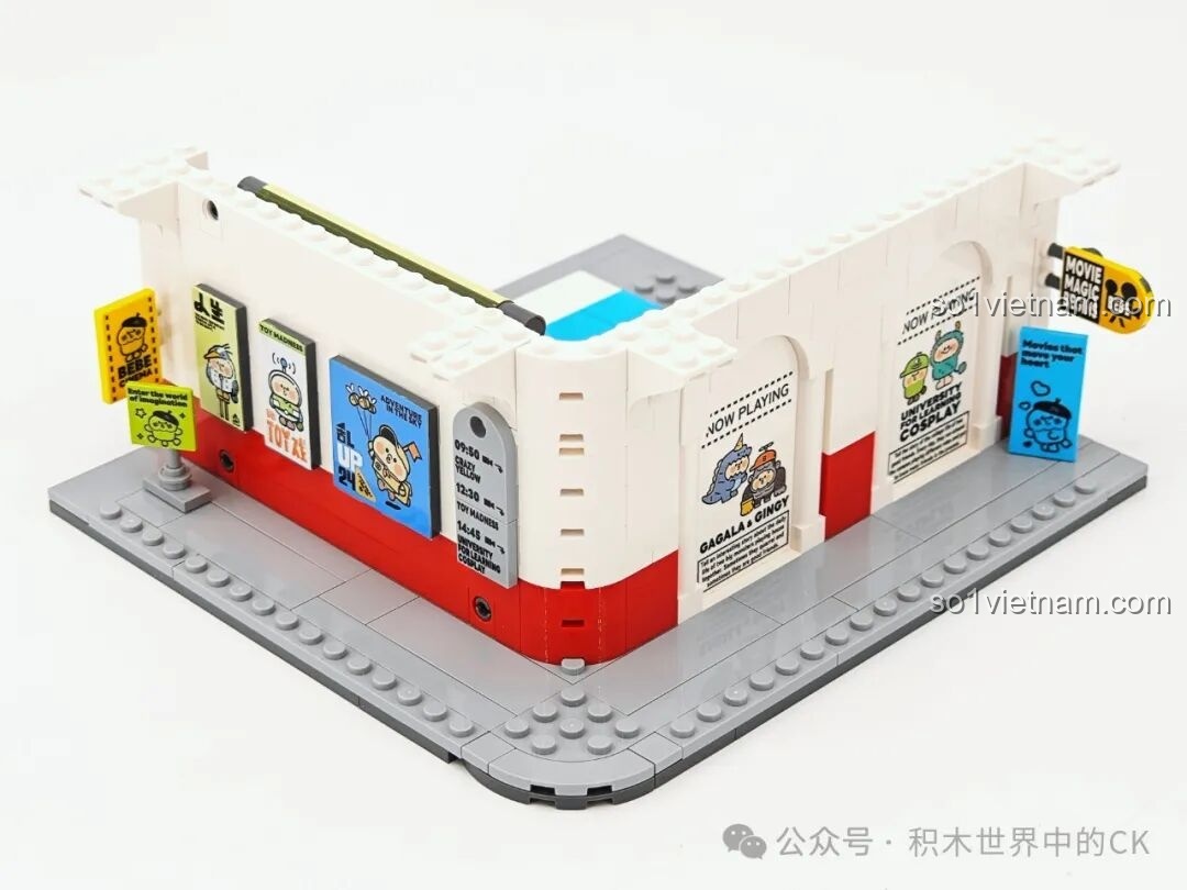 Quá trình lắp ráp tường cho mô hình Rạp chiếu phim TOP TOY BEBE City Corner TC2051