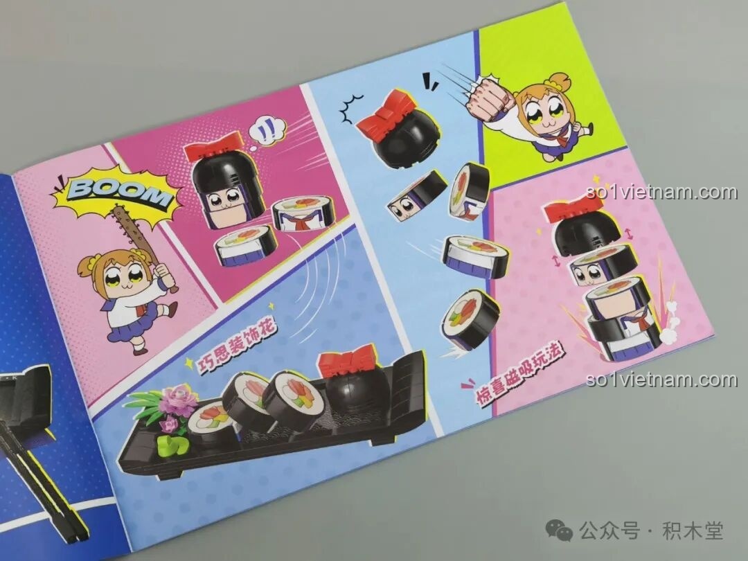 Cận cảnh chai nước tương lắp ráp TOP TOY.