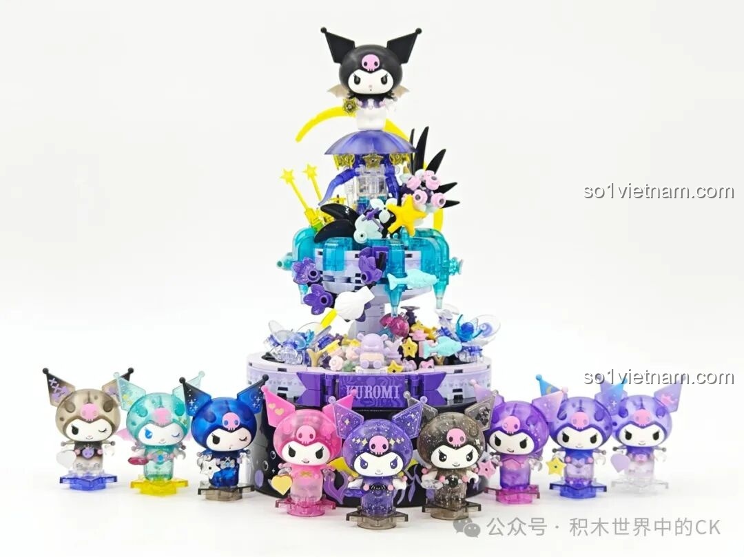 Mô hình Kuromi tím cầm vũ khí bí ẩn