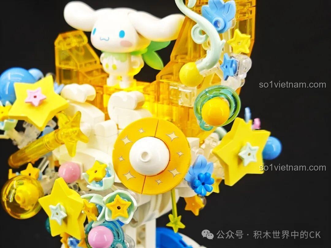 Chi tiết các mảnh ghép khi lắp ráp bộ TOP TOY Sanrio Secret Garden Cinnamoroll