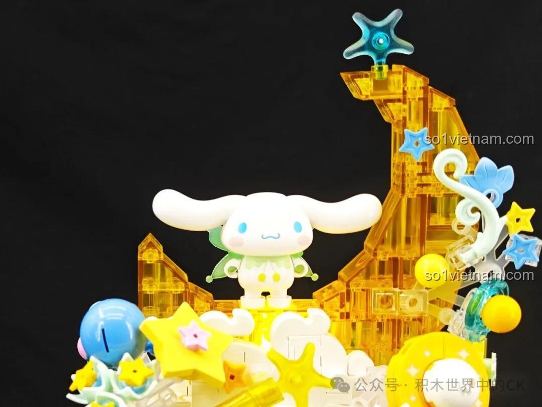 Hai mô hình hoàn thiện bộ lắp ráp TOP TOY Sanrio Secret Garden Kuromi và Cinnamoroll