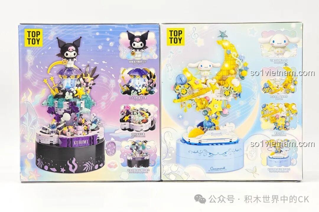 Chi tiết hộp sản phẩm bộ lắp ráp TOP TOY Sanrio Secret Garden Series