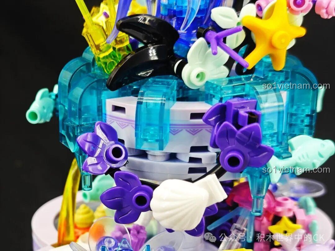 Chi tiết các mảnh ghép khi lắp ráp bộ TOP TOY Sanrio Secret Garden Kuromi