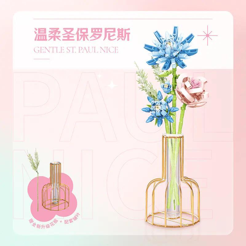 bộ lắp ghép Bó Hoa Xếp Hình TOP TOY TC1108, bó hoa xếp hình Gentle St. Paul Nice, quà tặng tinh tế cho con gái 15 tuổi, giá tốt