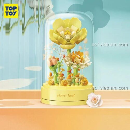 Mô hình đồ chơi mô hình Vườn hoa mini chữa lành TC1114 dùng để trang trí bàn học, phòng ngủ.