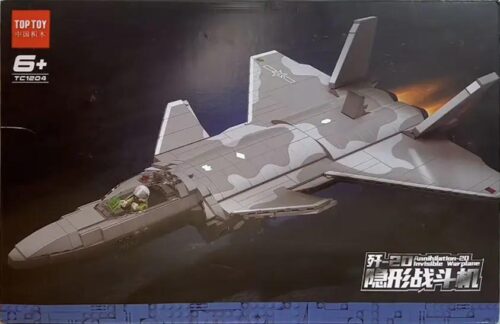 Bộ đồ chơi TOP TOY TC1204 Máy bay chiến đấu tàng hình J-20 cho bé trai 6 tuổi, có 1 minifigure, màu xám, giá tốt