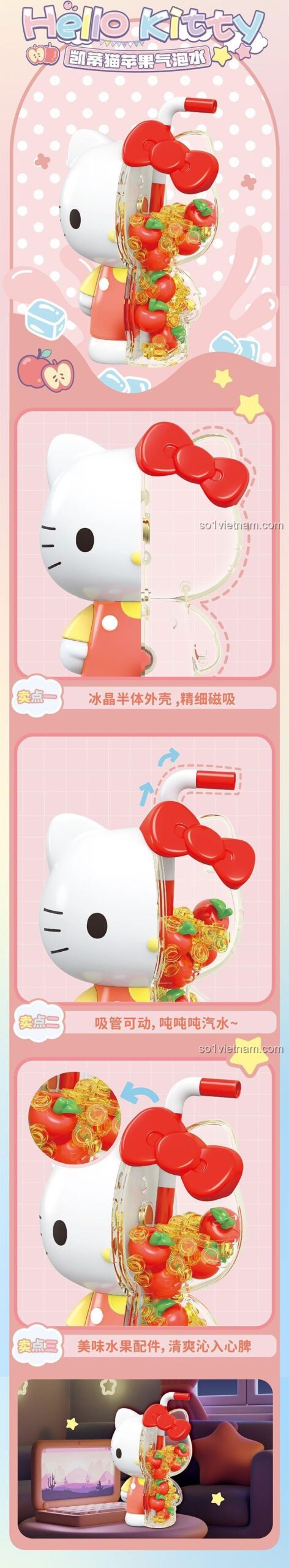 Bộ lắp ghép Sanrio Cinnamoroll TOP TOY TC1323 và các nhân vật Sanrio khác, đồ chơi mô hình cho bé gái 8 tuổi.