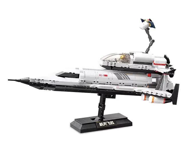 Đồ chơi mô hình Tàu Con Thoi Vũ Trụ TOP TOY TC1408 với giá đỡ trưng bày, món quà trí tuệ cho con trai 8 tuổi, giá rẻ.