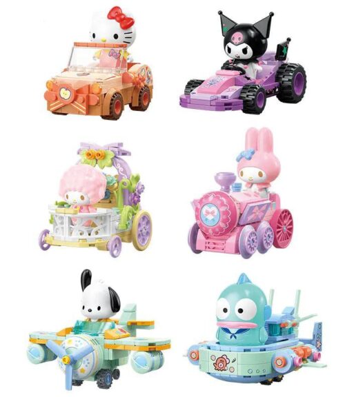 Bộ đồ chơi Đội Xe Kỳ Diệu Sanrio Characters TOP TOY TC1724, bộ sưu tập 6 mẫu độc đáo, giá tốt cho con gái 15 tuổi