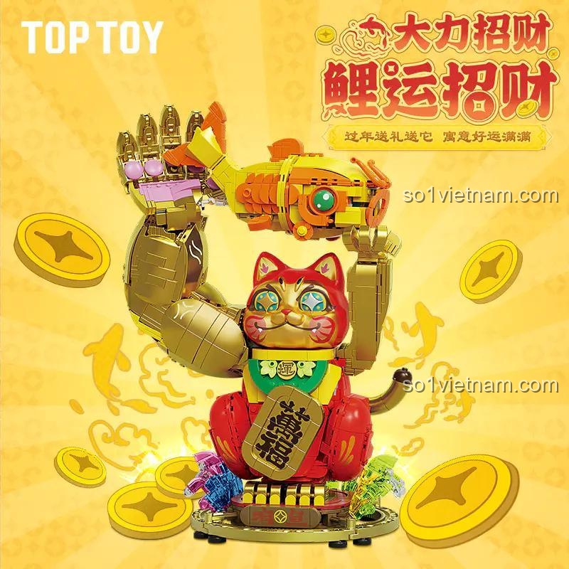 Mô hình Đại Lực Chiêu Tài TC1830 của TOP TOY trên nền sang trọng