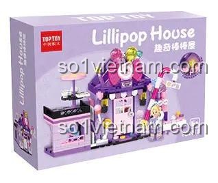 Hộp bộ lắp ghép TOP TOY TC2012 Ngôi Nhà Kẹo Mút, đồ chơi xây dựng Cửa Hàng Kẹo Ngọt cho bé gái 6 tuổi, giá rẻ