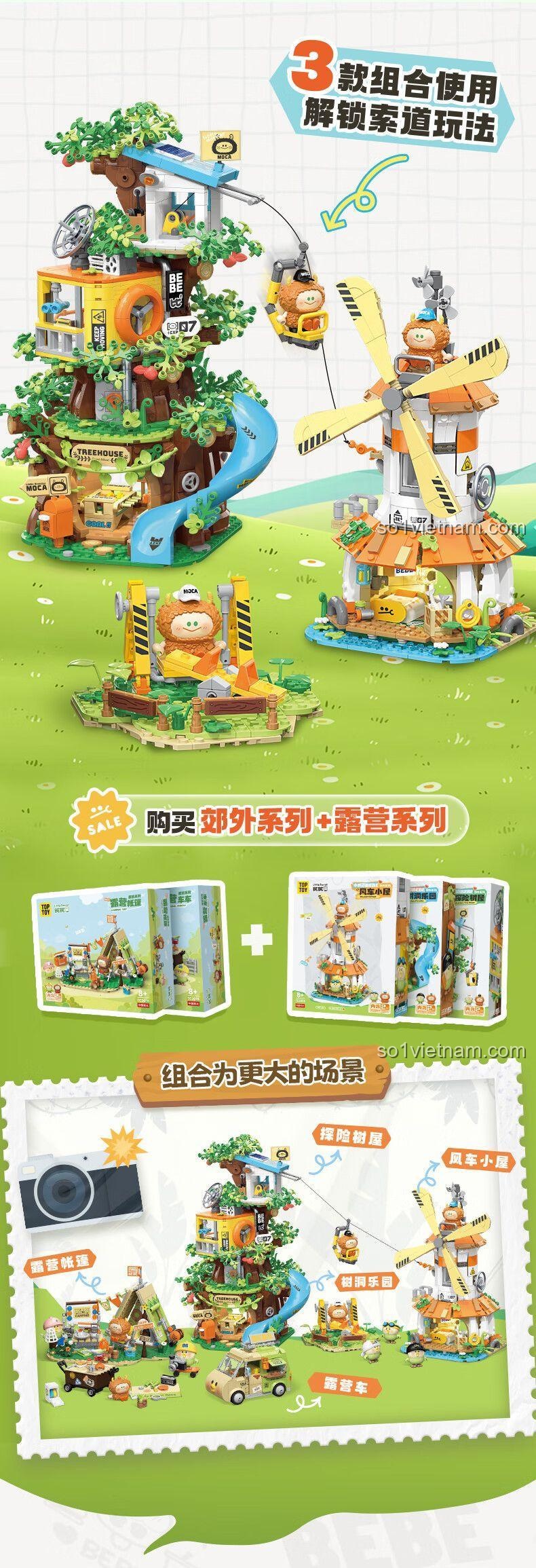 Cơ chế quay cánh quạt mô hình Cối Xay Gió Nhỏ TOP TOY TC2028