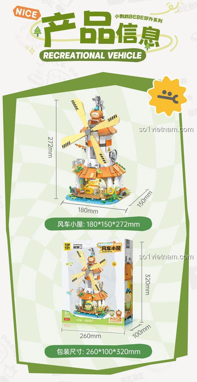 Minifigure Bebe đi kèm bộ lắp ghép Cối Xay Gió Nhỏ TOP TOY TC2028