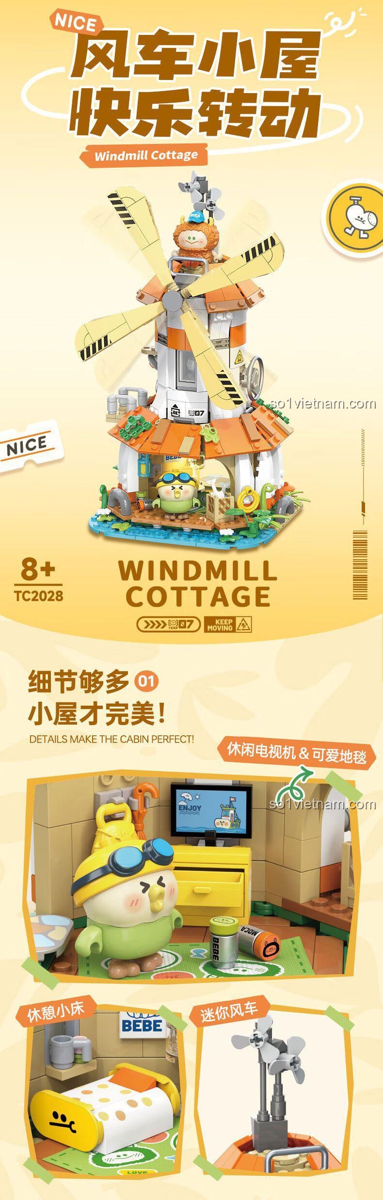 Minifigure đi kèm bộ lắp ghép Cối Xay Gió Nhỏ TOP TOY TC2028