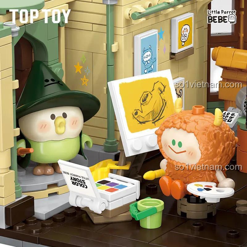 bộ lắp ghép TC2037, Học viện Phép thuật BEBE 2037, cận cảnh nhân vật BEBE và bạn, đồ chơi lắp ráp cho bé 8 tuổi, giá bình dân.