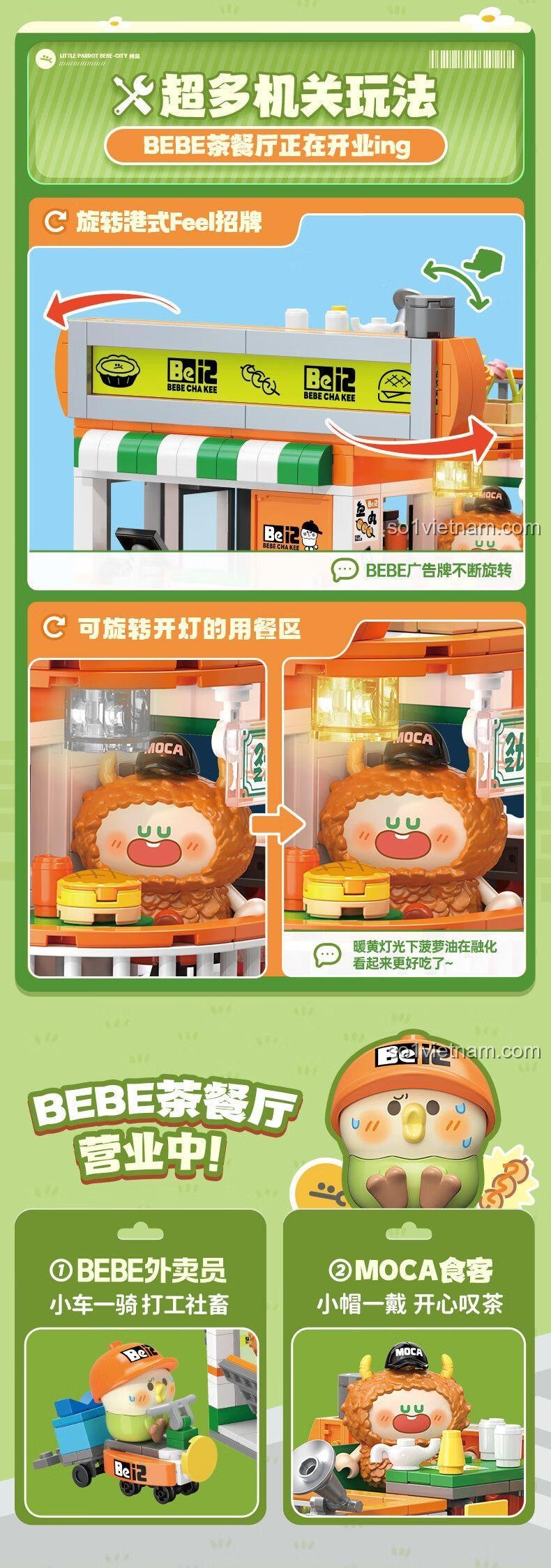 Kích thước hộp Rạp chiếu phim Little Parrot BEBE City Corner TC2051