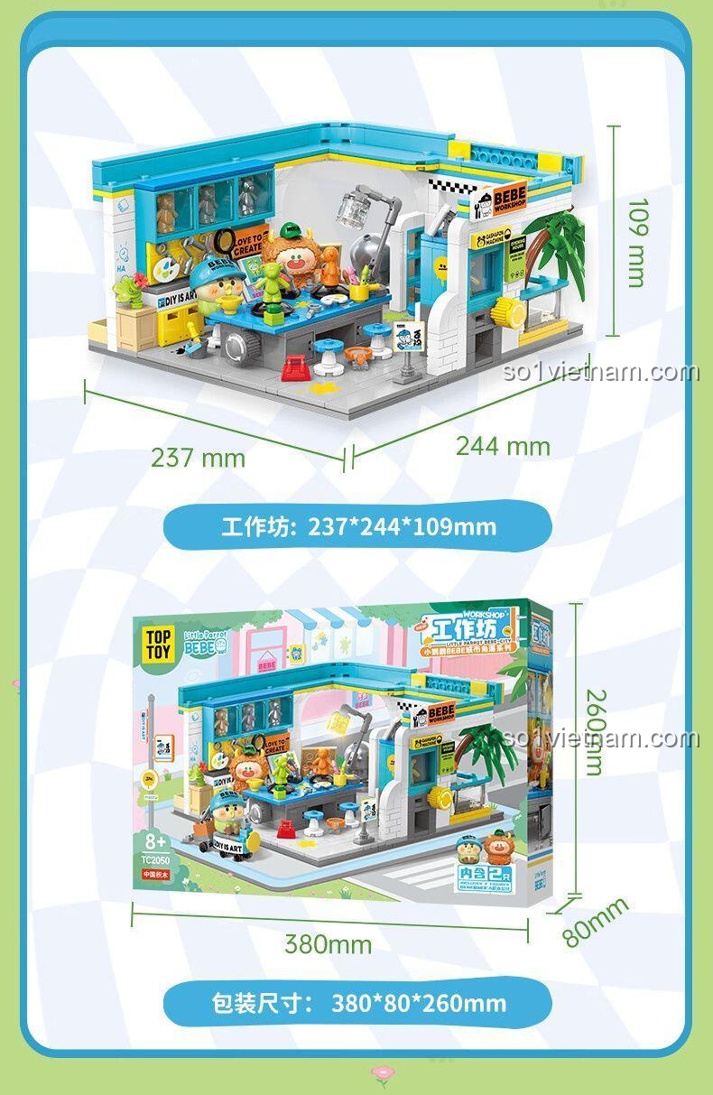 Tổng thể các tầng Trà Quán BEBE TC2052 khi lắp ráp