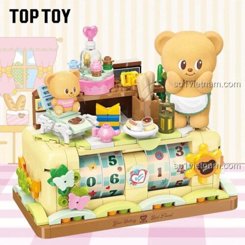 Mô hình Lịch Vạn Niên Gấu Bơ TOP TOY TC2059 đã lắp ráp hoàn chỉnh, đồ chơi mô hình Lịch Vạn Niên Gấu Bơ, chi tiết sắc nét, cho bé gái 6 tuổi