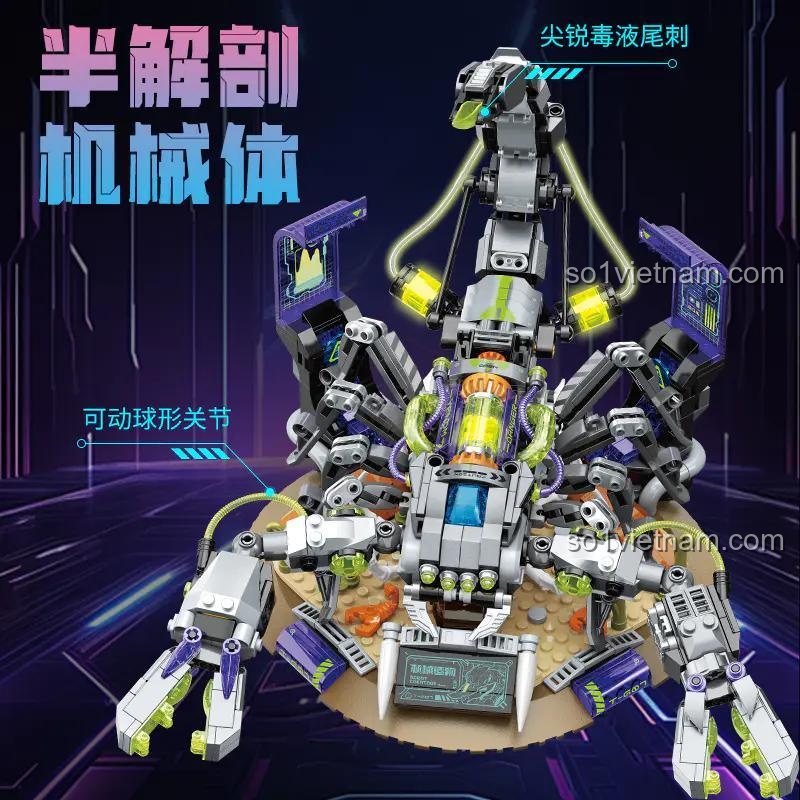 Đồ chơi mô hình Bọ Cạp Robot TOP TOY TC2105 với khớp cầu linh hoạt, chi tiết tinh xảo cho bé trai 8 tuổi