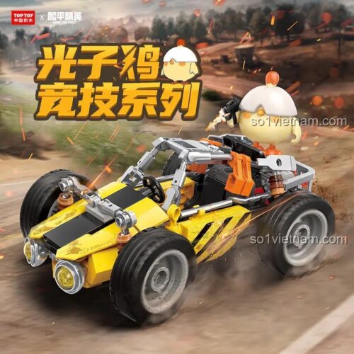 Mô hình hoàn thiện đồ chơi mô hình Xe địa hình Buggy TC2301 với nhân vật Gà Ngốc Daidai siêu ngầu, một lựa chọn tuyệt vời thay thế LEGO®.