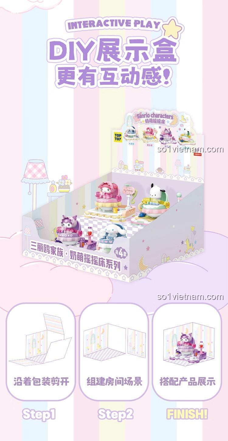 Bộ đồ chơi lắp ghép Pochacco TOP TOY TC2306 có thể biến đổi thành hộp nhạc, mang đến trải nghiệm thú vị, chất lượng cao, giá tốt