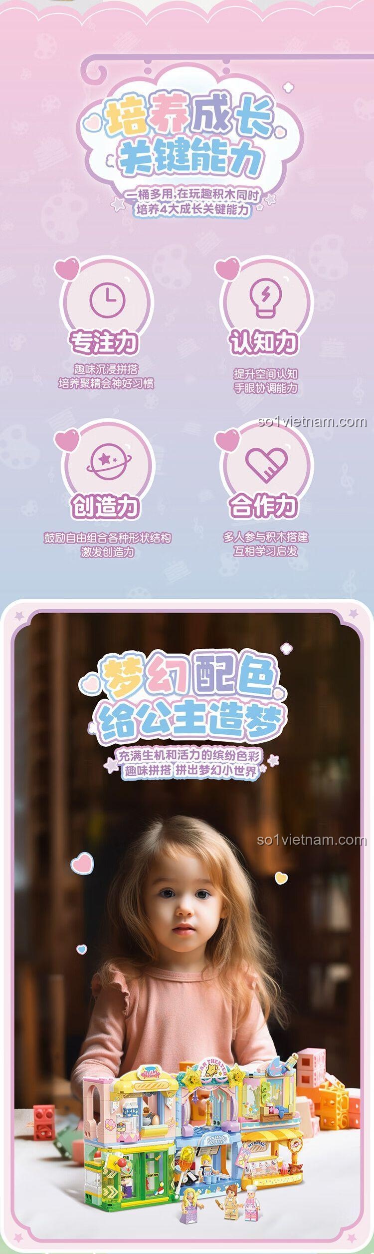 Mô hình lắp ráp sáng tạo từ Bộ Lắp Ghép Mơ Ước Công Viên Giải Trí TOP TOY TC2512