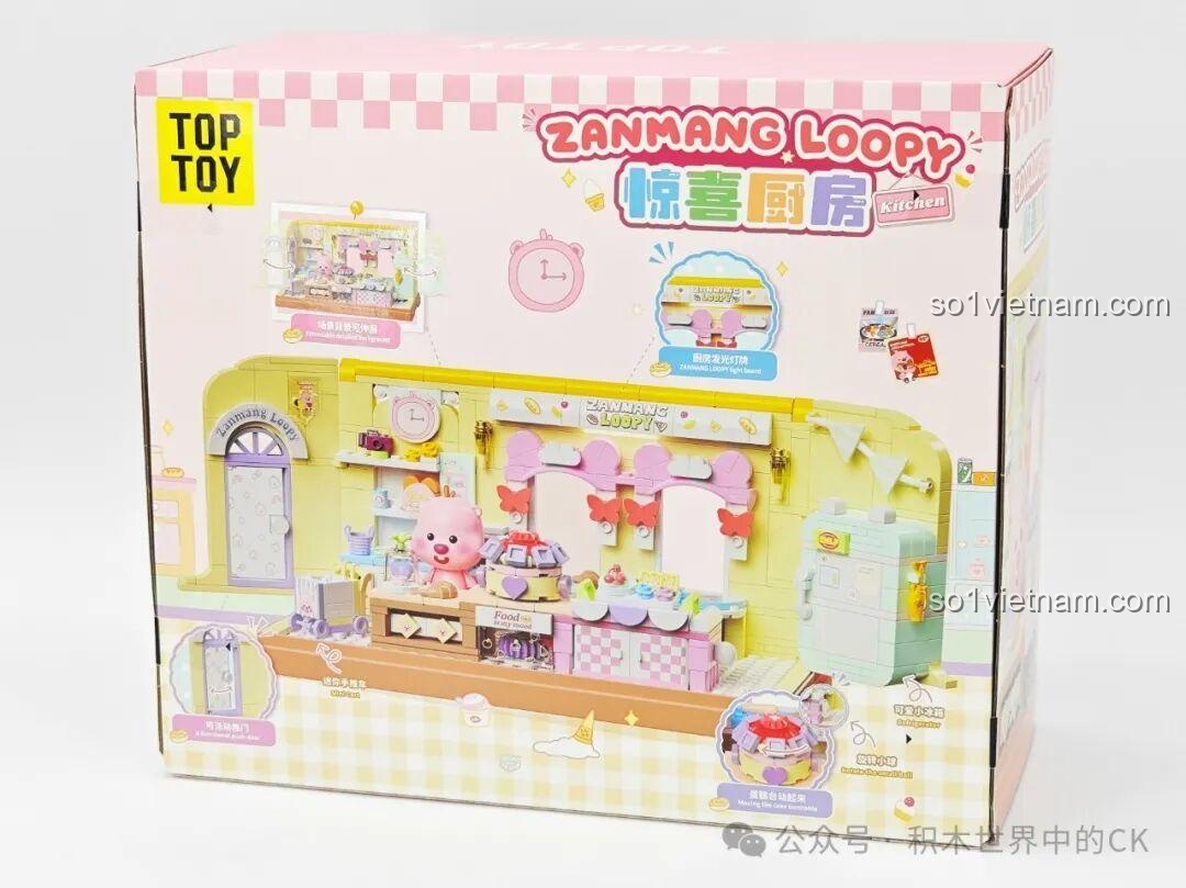 Mặt bên hộp sản phẩm ZANMANG LOOPY: Beauty Diary của TOP TOY