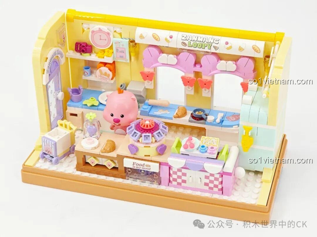 Chi tiết căn bếp của bộ đồ chơi TOP TOY ZANMANG LOOPY