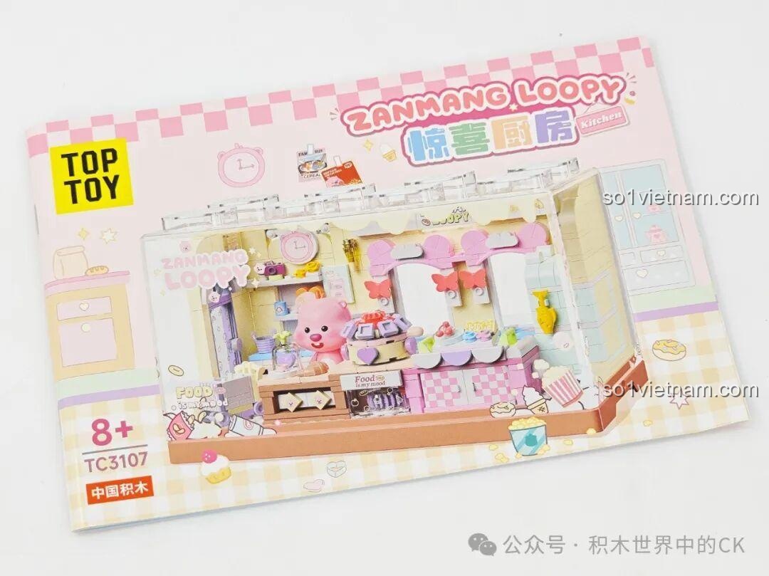 Hộp đồ chơi lắp ráp TOP TOY ZANMANG LOOPY phiên bản Nhà bếp đã mở
