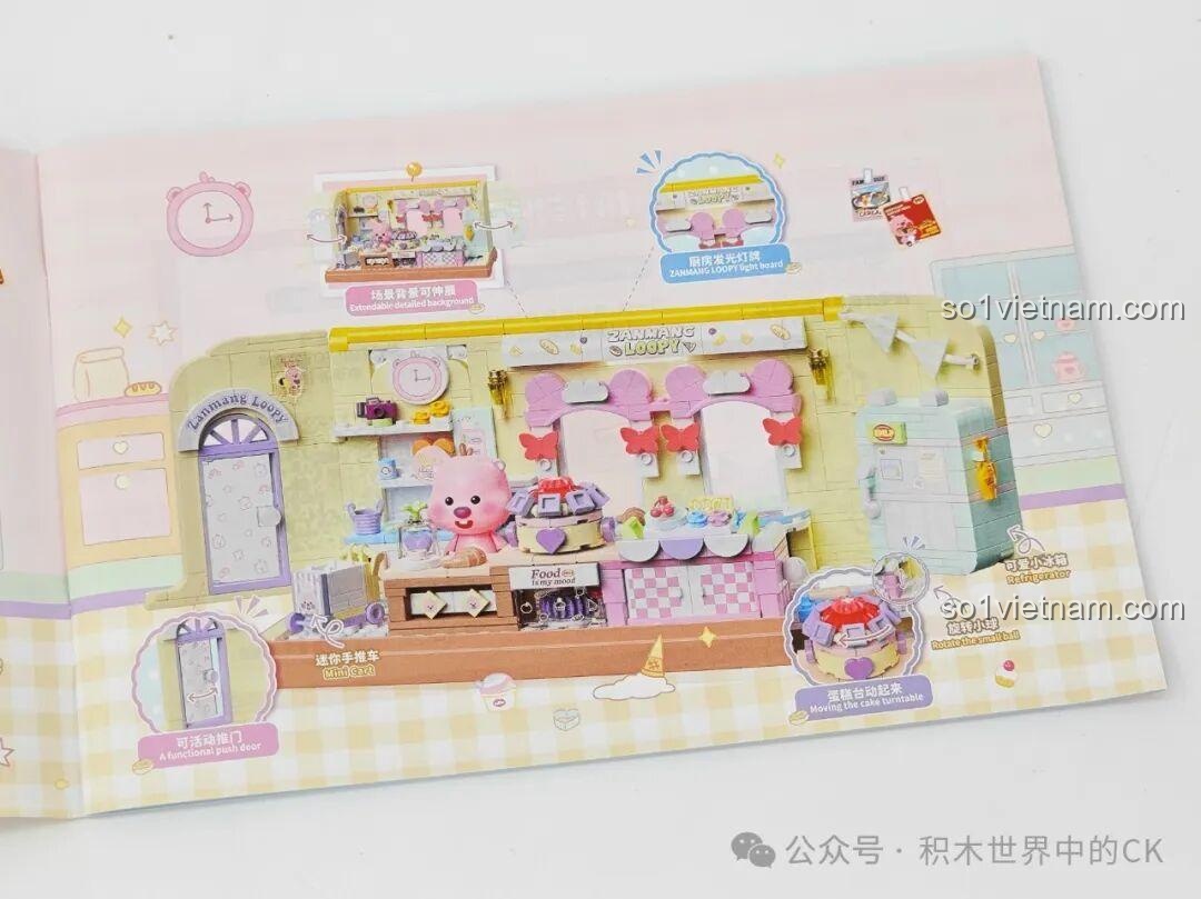 Khay lắp ráp của bộ đồ chơi TOP TOY ZANMANG LOOPY phiên bản Nhà bếp