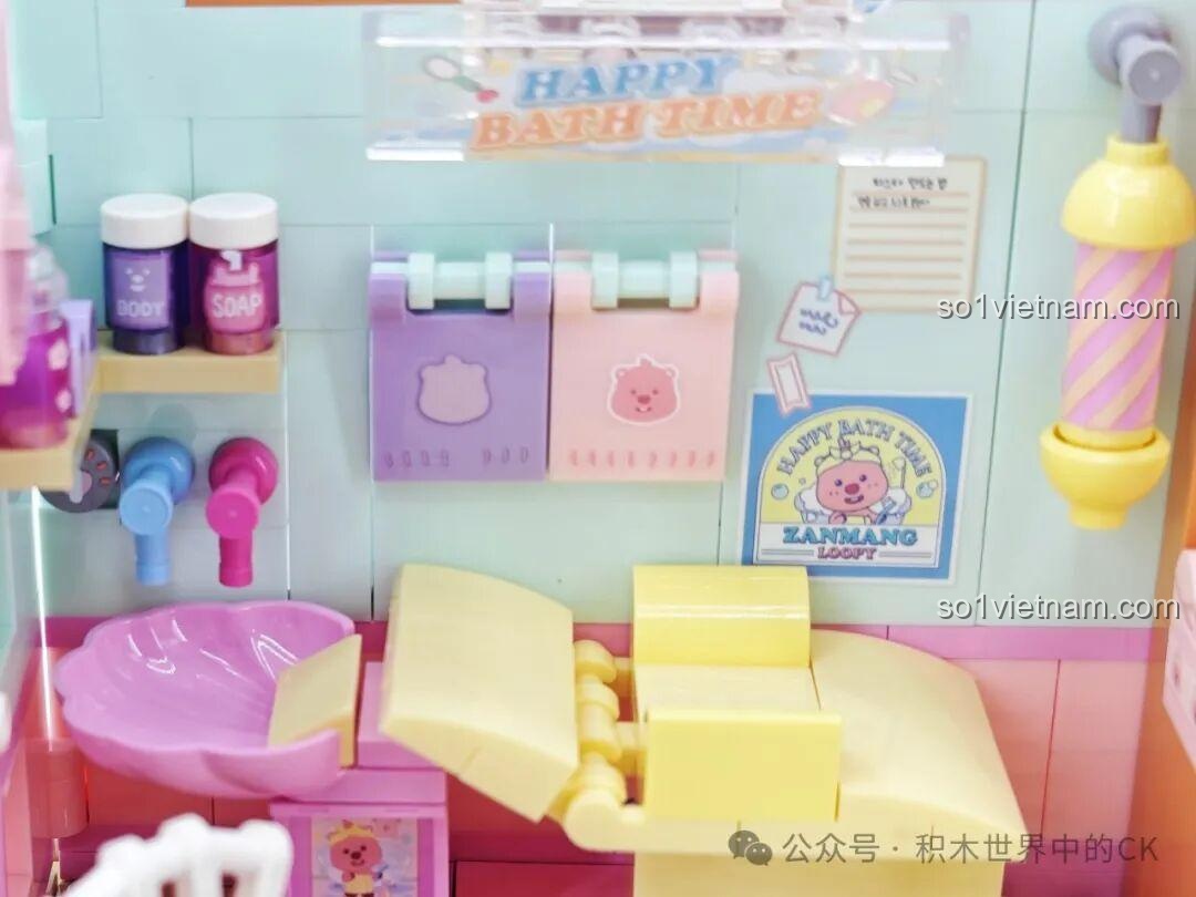 Chi tiết bong bóng hồng trong bộ ZANMANG LOOPY Spa
