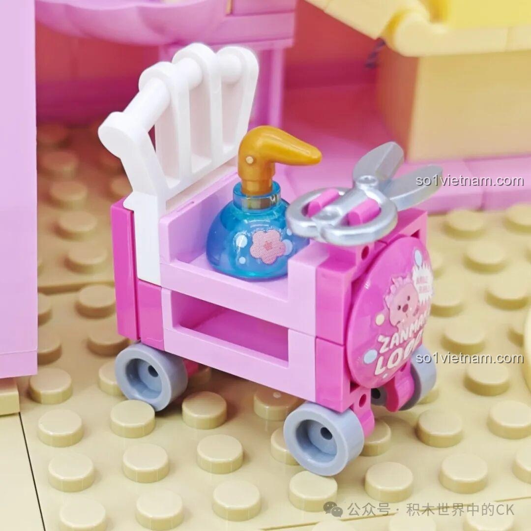 Chi tiết bong bóng tím trong bộ ZANMANG LOOPY Spa
