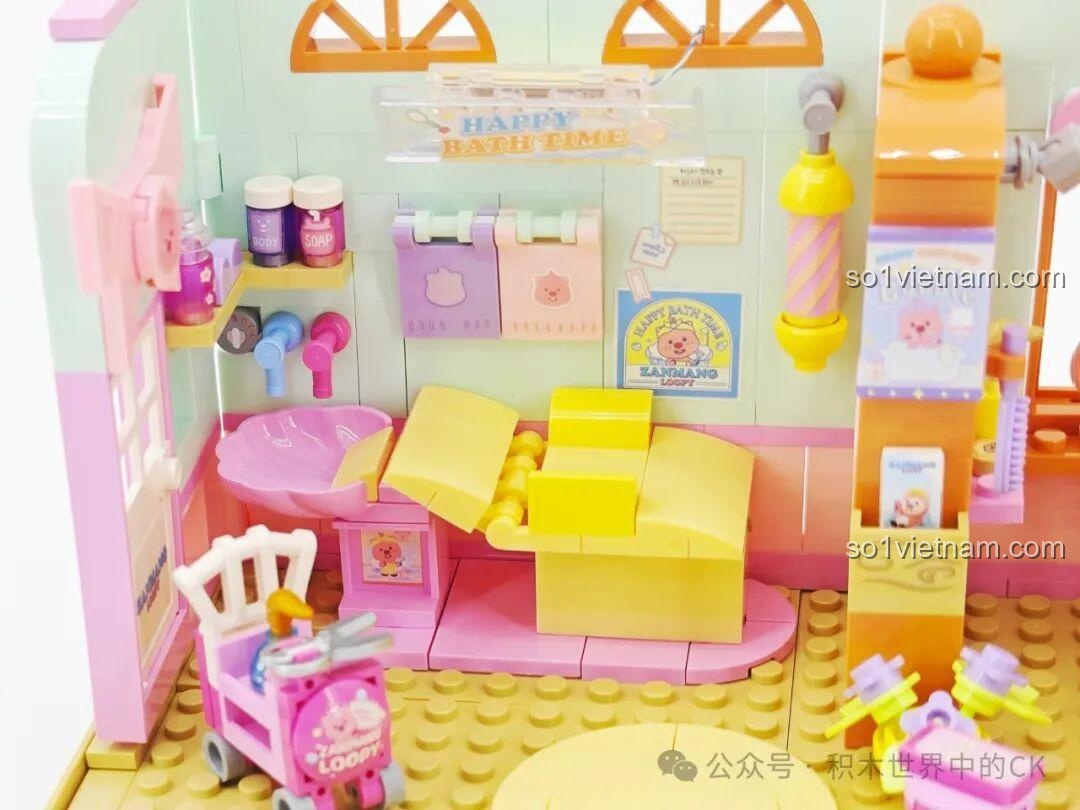 Chi tiết bong bóng trắng trong bộ ZANMANG LOOPY Spa