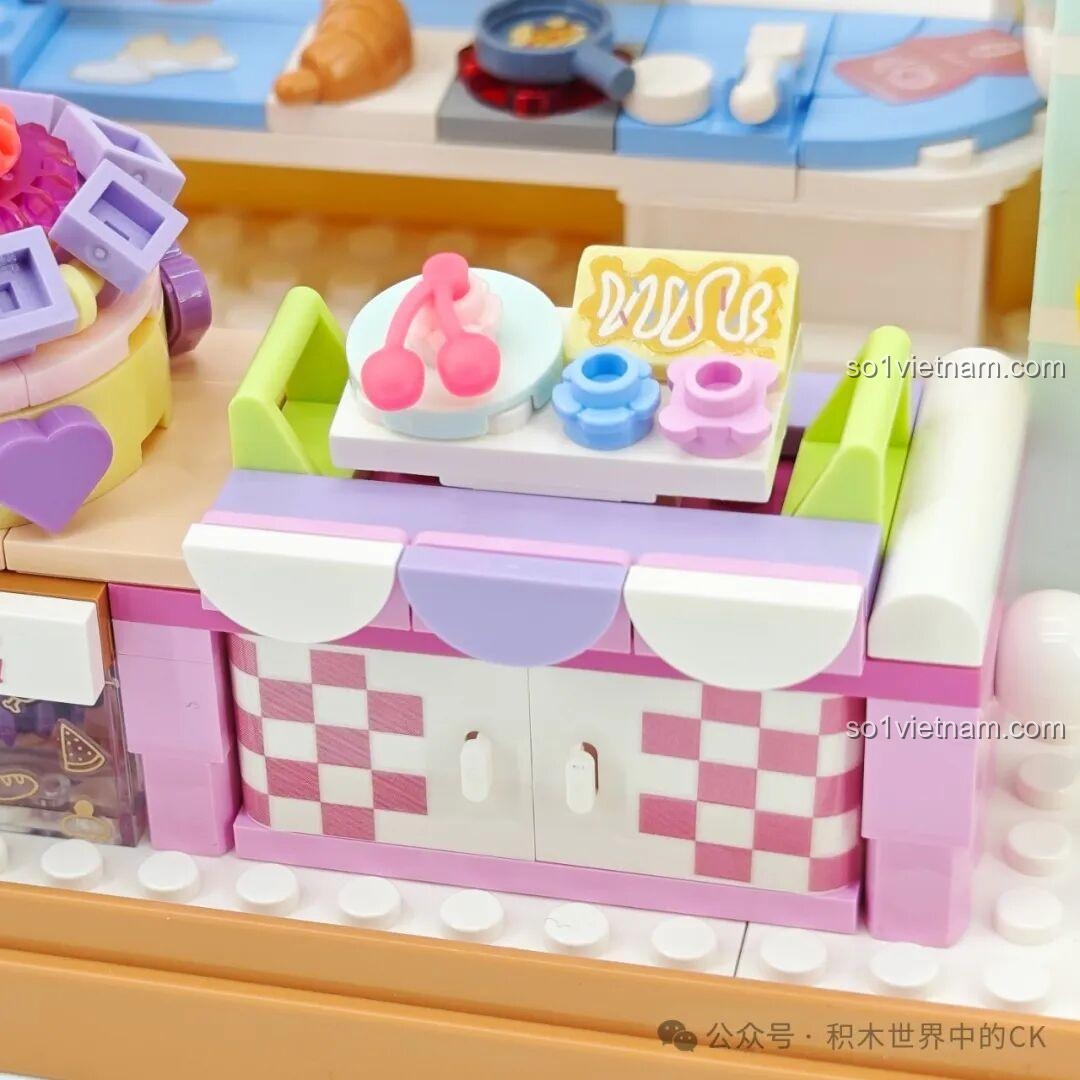 Mô hình spa hoàn thiện có nắp đậy của bộ đồ chơi TOP TOY ZANMANG LOOPY