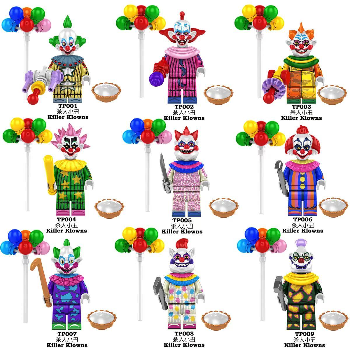 Bộ đồ chơi Sát Nhân Hề, bộ lắp ghép Killer Klowns 9 minifigures độc đáo, chi tiết tinh xảo, phù hợp bé trai 8 tuổi, giá tốt