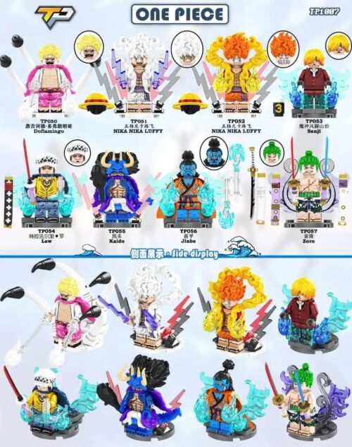 Mô hình nhân vật One Piece TP TP050, 8 nhân vật One Piece, đồ chơi lắp ghép nhân vật anime, minifigure One Piece, giá tốt, cho bé trai 6 tuổi