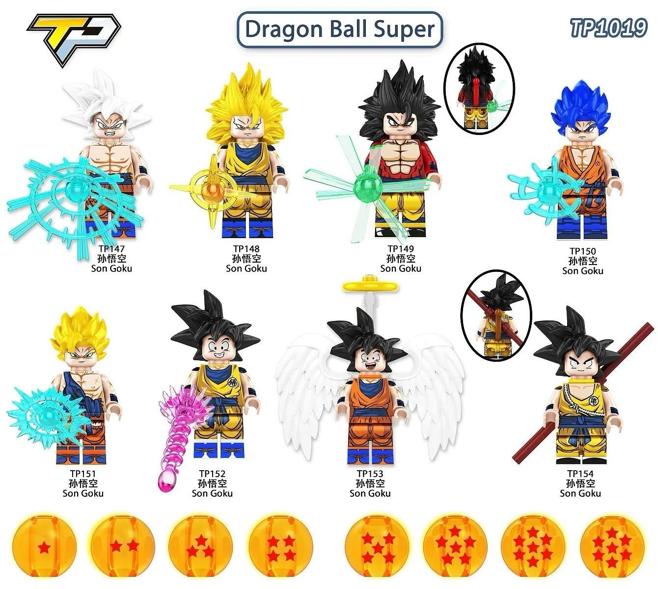 Bộ đồ chơi TP TP1019 Minifigures Son Goku Dragon Ball Super 8 nhân vật độc đáo, phù hợp bé trai 8 tuổi, giá tốt