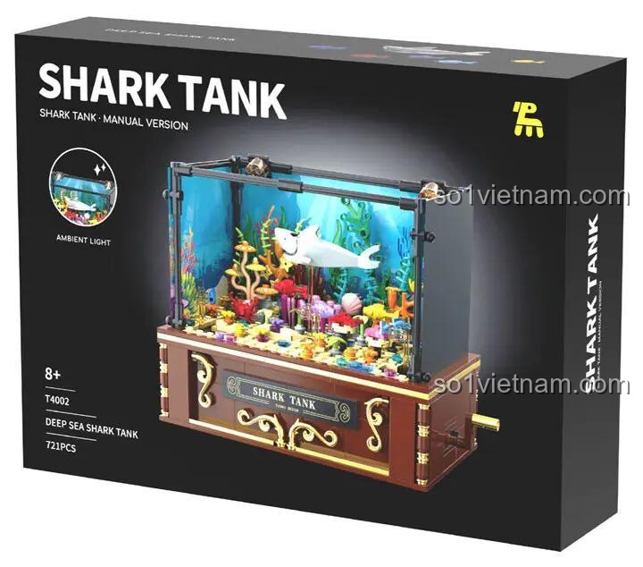 Hộp đồ chơi mô hình Tuomu T4002 Bể Cá Mập Biển Sâu, quà tặng sáng tạo cho con trai và con gái.