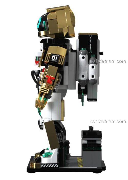 bộ lắp ghép Robot phi hành gia Tuomu T5003, mô hình có 20 khớp linh hoạt, cho bé trai 8 tuổi, chất lượng cao.