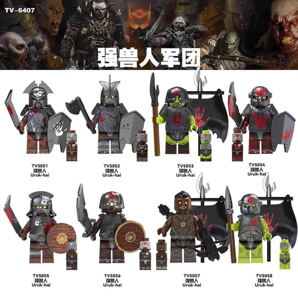 TV 5051 Quân đoàn Uruk-hai bộ đồ chơi figure 8 nhân vật độc đáo