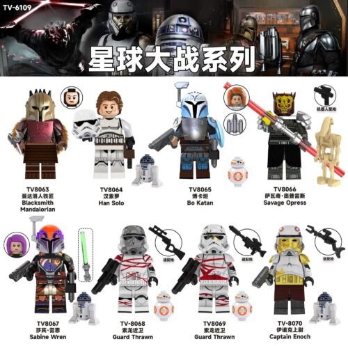 Minifigure Captain Enoch trong bộ đồ chơi Star Wars TV8070, đồ chơi lắp ráp cho bé trai 6 tuổi, nhân vật Captain Enoch, chiến binh tối thượng