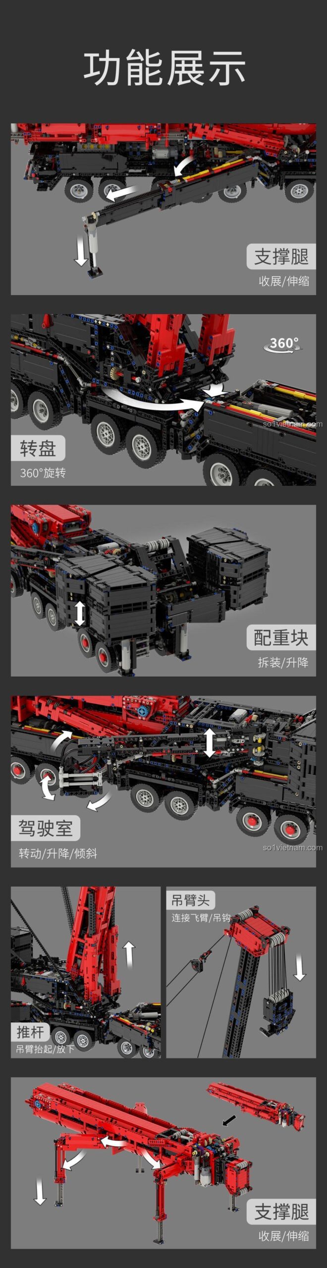 Cần cẩu kỹ thuật Liebherr LTM 11200 Ubricks E1001 decal