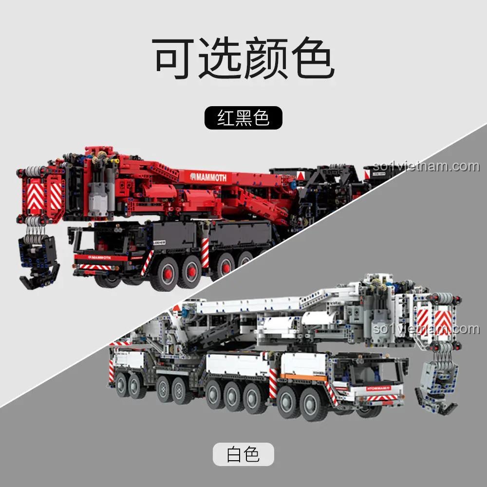Cần cẩu kỹ thuật Liebherr LTM 11200 Ubricks E1001 màu trắng