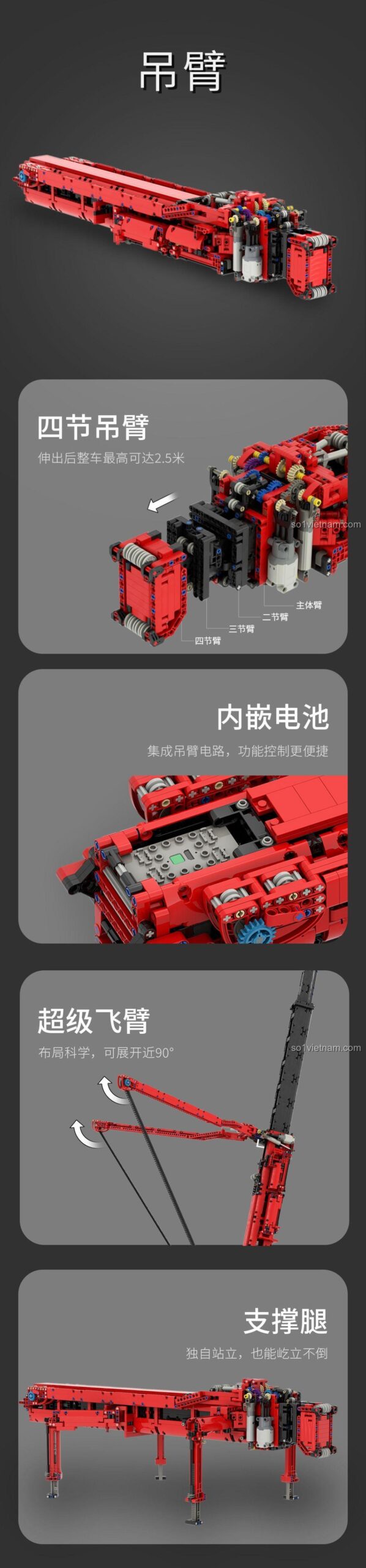 Cần cẩu kỹ thuật Liebherr LTM 11200 Ubricks E1001 mô tả chi tiết