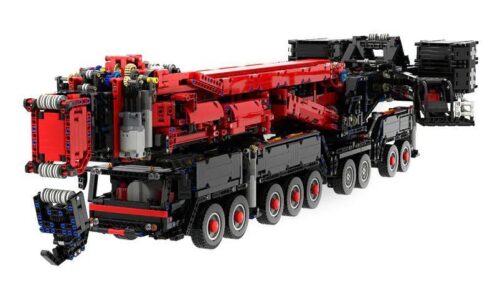 Cần cẩu kỹ thuật Liebherr LTM 11200 Ubricks E1001 màu đỏ đen